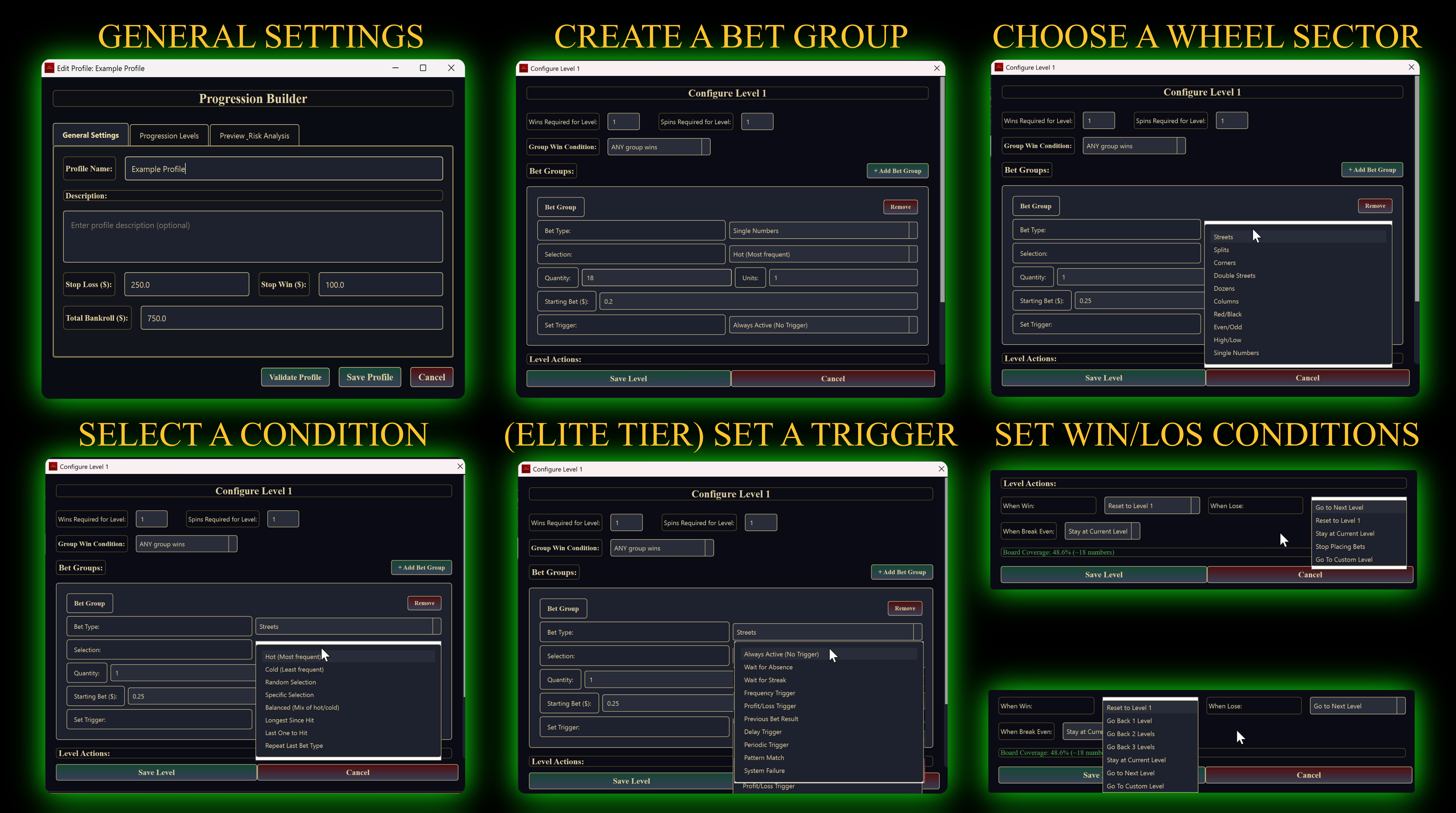Custom Progression Builder - 6 Step Configuration