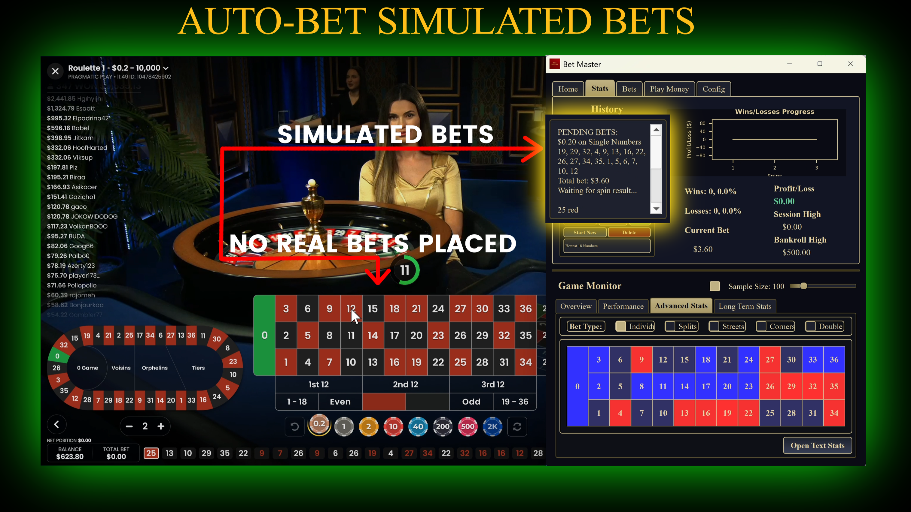 Auto-Bet Simulated Bets